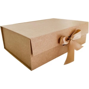 Caixa Para Presente Com Tampa Rigida Dobr. Kraft 33x25x12cm