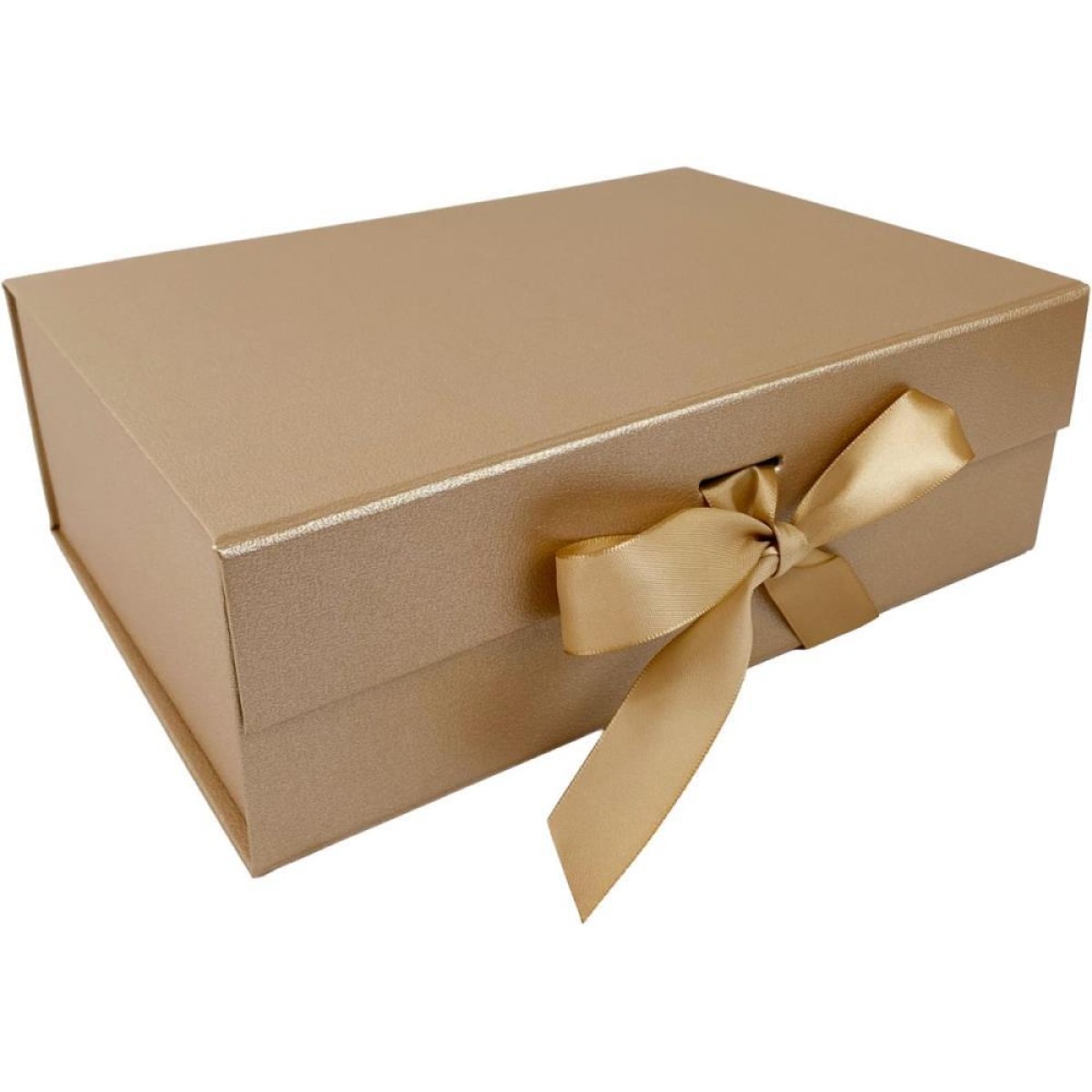 Caixa Para Presente Com Tampa Rigida Dobr. Ouro 33x25x12cm