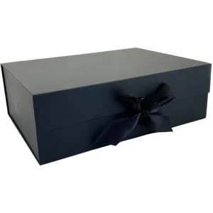 Caixa Para Presente Com Tampa Rigida Dobr. Preta 28x20x9,2cm