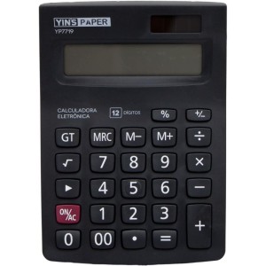 Calculadora De Mesa 12 Digitos Preta