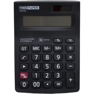 Calculadora De Mesa 12 Digitos Preta