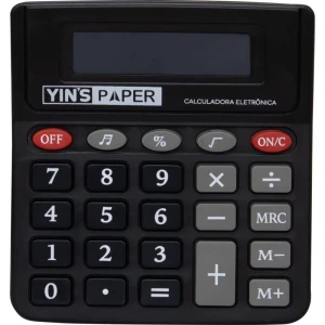 Calculadora De Mesa 8 Digitos Preto