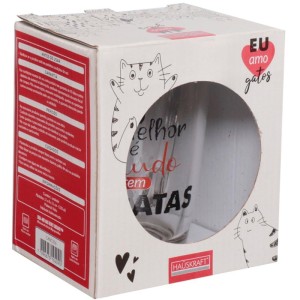 Caneca De Vidro Meu Amigo Gato 320ml-129630-44003