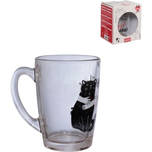 Caneca De Vidro Meu Amigo Gato 320ml