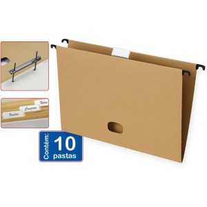 Pasta Suspensa Kraft Grampo+visor Plastificad-128531-12151