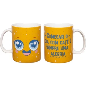 Caneca Decorada Humor Felicidade 330ml