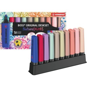 Caneta Marca Texto Stabillo Boss Nat. Colors 10cores
