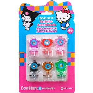 Carimbo Pedagogico Hello Kitty Decorado Autotintado
