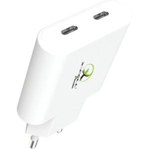 Carregador Celular De Parede Turbo Pd Usb-c 45w Gan 2entrad