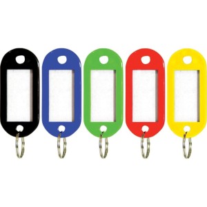 Chaveiro C/50 + 50 Etiquetas Cores