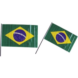 Copa Do Mundo Bandeira Brasil Hast.mao 30x47