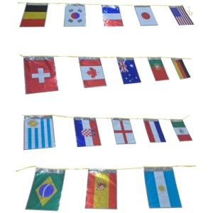 Copa Do Mundo Bandeira Paises 7m/18un. Plast-129830-12087