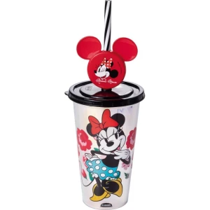 Copo Decorado Minnie Vermelha Fruta Cor 500m