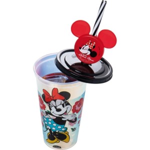 Copo Decorado Minnie Vermelha Fruta Cor 500m-128262-31279