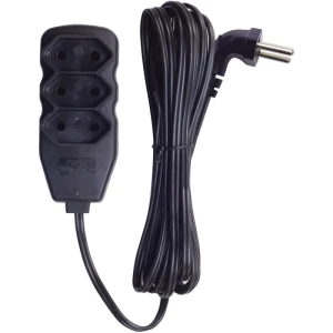 Extensao Eletrica Tripolar 3 Tomadas Plug 90° 3m Pt