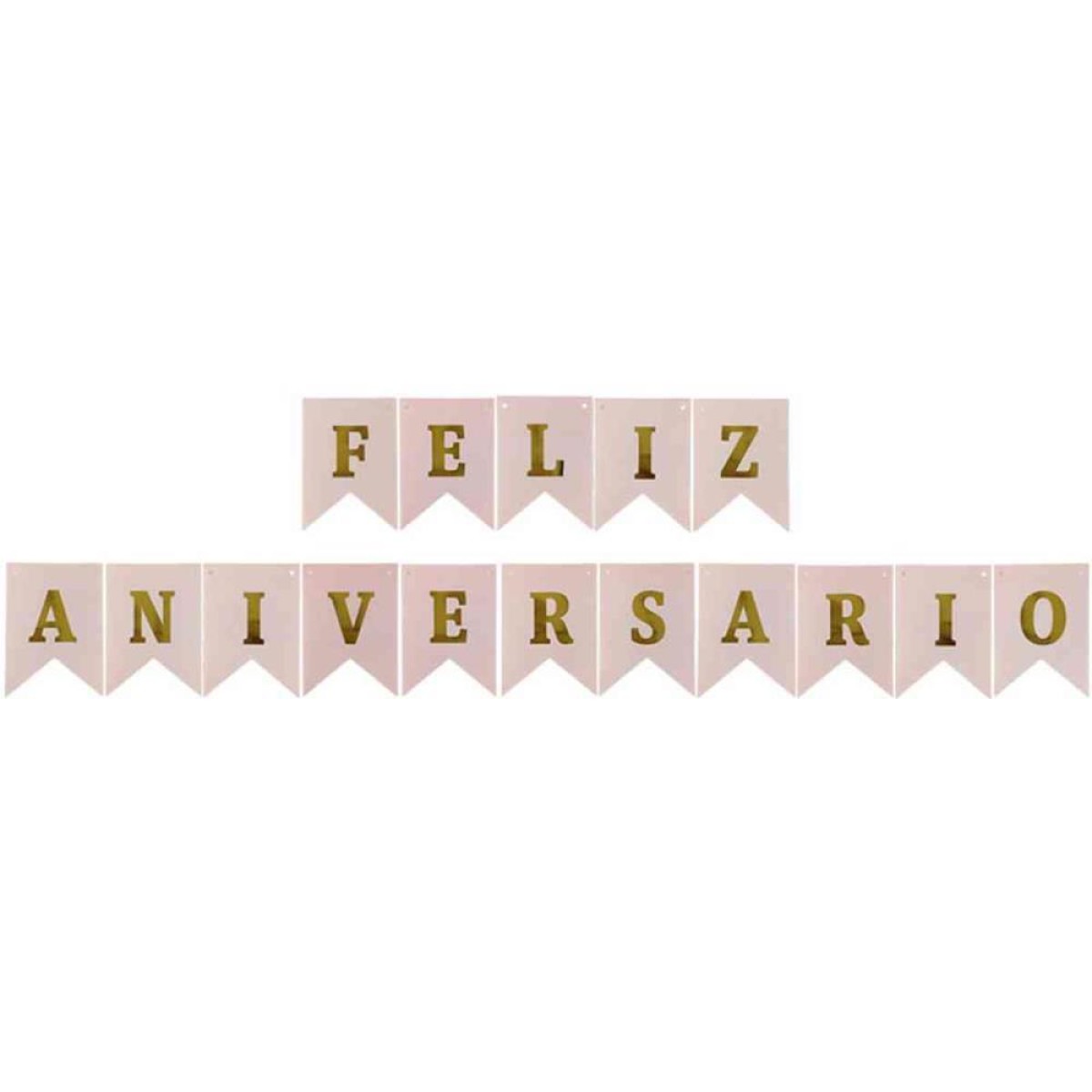 Faixa Decorativa Feliz Aniversario Rosa C/cordao