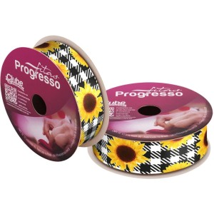 Festa Junina Fita Cetim 22mmx10m. Girassol-129471-88565