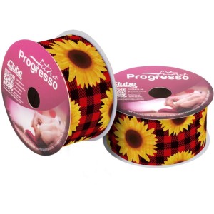 Festa Junina Fita Cetim 38mmx10m. Girassol-129468-92477