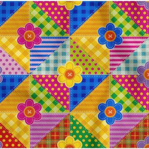 Festa Junina Tnt Estampado Retalho Com Flores-129699-49298