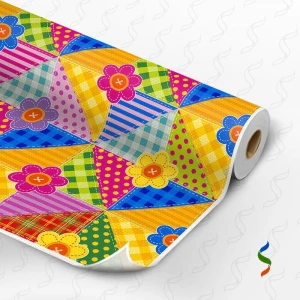 Festa Junina Tnt Estampado Retalho Com Flores