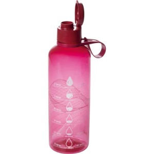 Garrafa Plastica Fitness Cilindrica 970ml Rosa-128270-20407