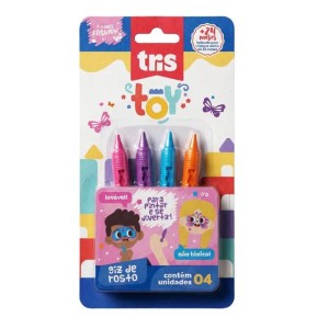 Giz De Cera Jumbo Tris Toy Facial Fashion
