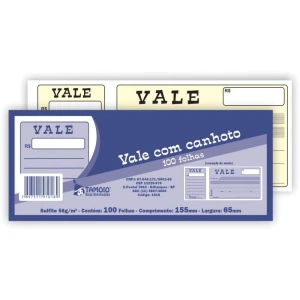 Impresso Recibo Vale Com Canhoto 100fls