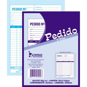 Impresso Talao De Pedido 1/18 2 Vias 25 Folhas