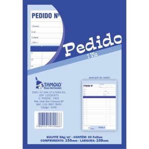 Impresso Talao De Pedido 1/36 1 Via 50 Folhas-129480-29059