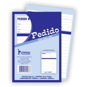 Impresso Talao De Pedido 1/36 2 Vias 25 Folhas