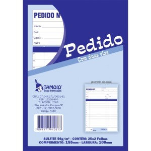 Impresso Talao De Pedido 1/36 2 Vias 25 Folhas-129481-94677