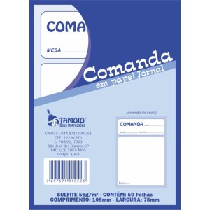 Impresso Talao Comanda Jornal 50f.80mmx110mm-129474-14906