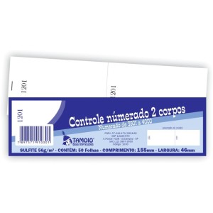 Impresso Talao Controle 2 Corpos 100fls.
