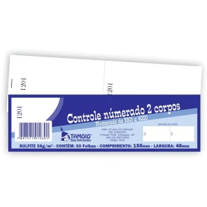 Impresso Talao Controle 2 Corpos 100fls.