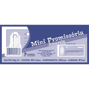Impresso Talao Nota Mini Promissoria Am 50fls-129490-89435