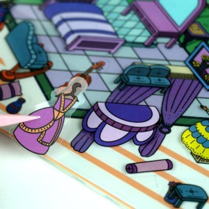 Livro Com Adesivos Cenario 3d Princesas 14x23cm-128370-52048