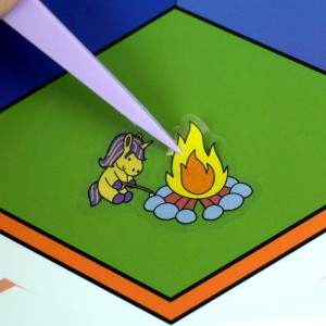 Livro Com Adesivos Cenario 3d Unicornios 14x23cm-128371-63532