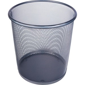 Lixeira Para Escritorio Aramado 8,5l Prata-129617-70796