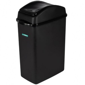 Lixeira Para Escritorio Plastica Preta 20,5l