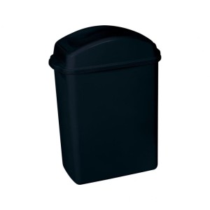 Lixeira Para Escritorio Plastica Preta 8,8l