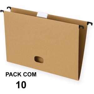 Pasta Suspensa Kraft Grampo+visor Plastificad