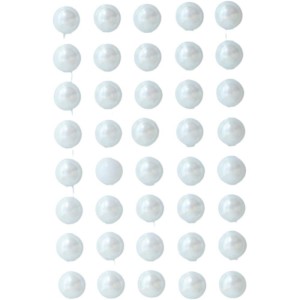 Pedraria 1/2 Perola 8mm Adesiva Branco-129762-60192
