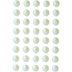 Pedraria 1/2 Perola 8mm Adesiva Creme-129763-78722
