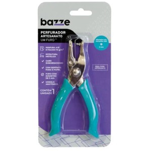 Perfurador De Papel 1 Furo Bazze Emborrachado P/8fls