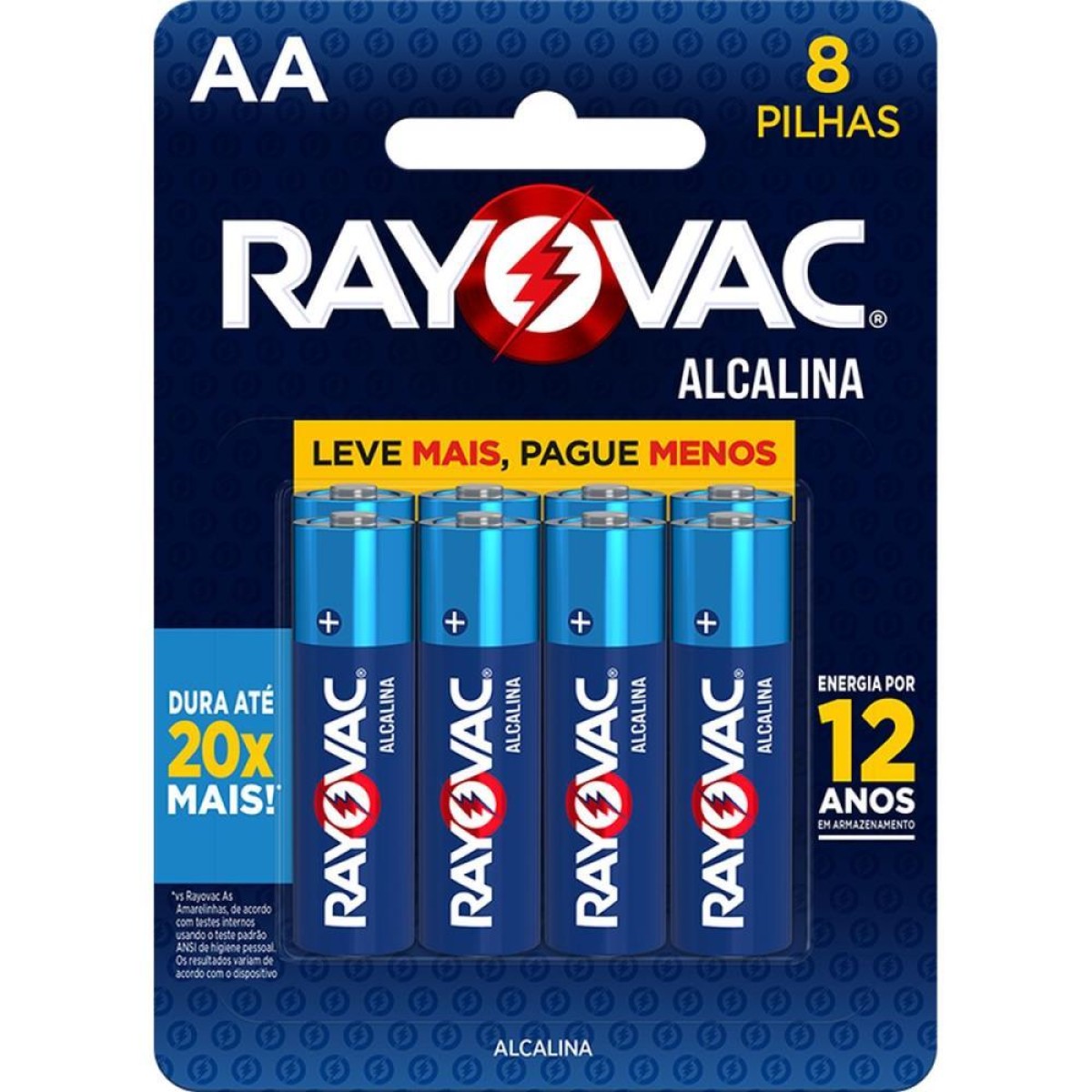 Pilha Alcalina Pequena Aa Leve+ Pague-