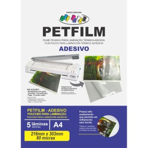 Plastico Para Plastificacao Petfilm Adesivo A4 216x303mm 8-128227-40142