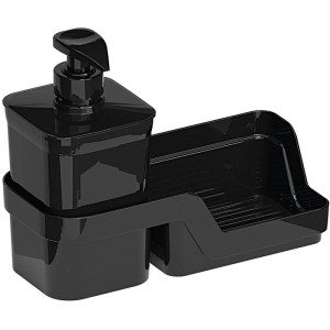 Porta Detergente Flat Com 2 Pecas 500ml Preto