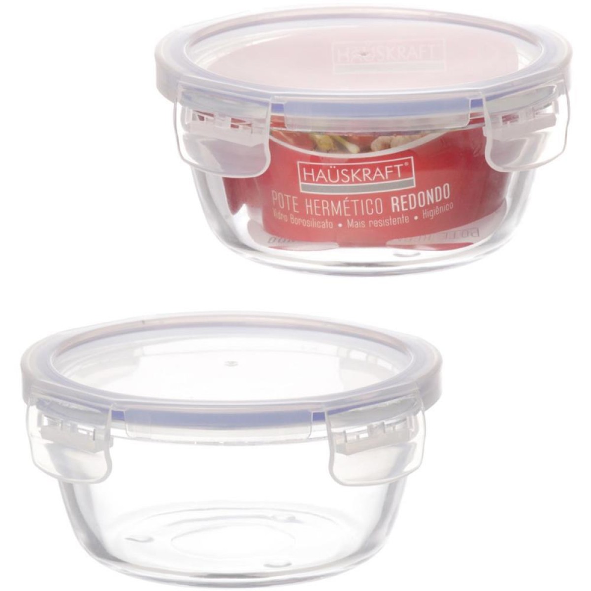 Pote De Vidro Hermetico Redondo 370ml