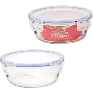 Pote De Vidro Hermetico Redondo 720ml