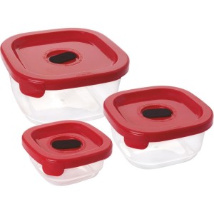 Pote Plastico Conj. 3 Potes Encaixaveis C/va